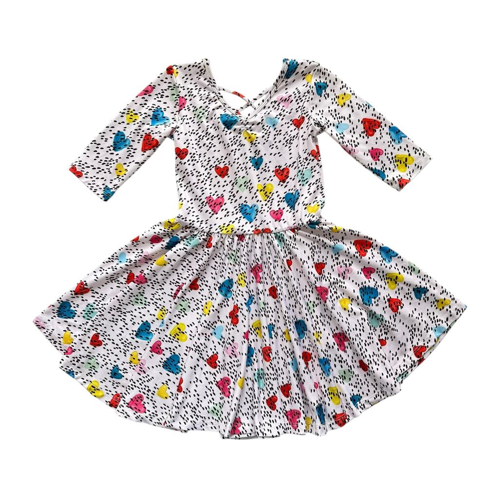 Dot Dot Smile Hearts Ballerina Dress Size 5/6